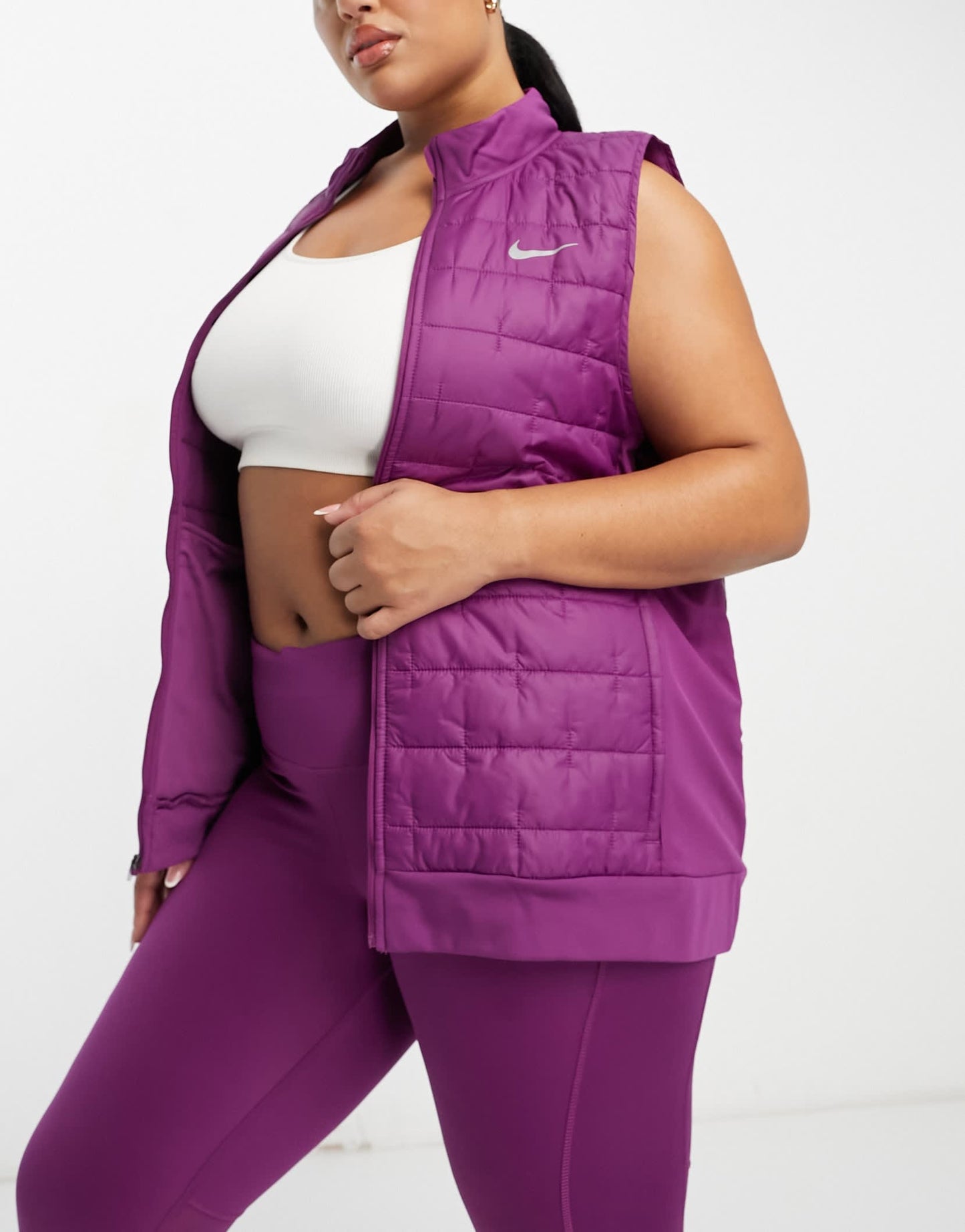 Nike Running Plus Therma-FIT synthetic fill gilet in purple