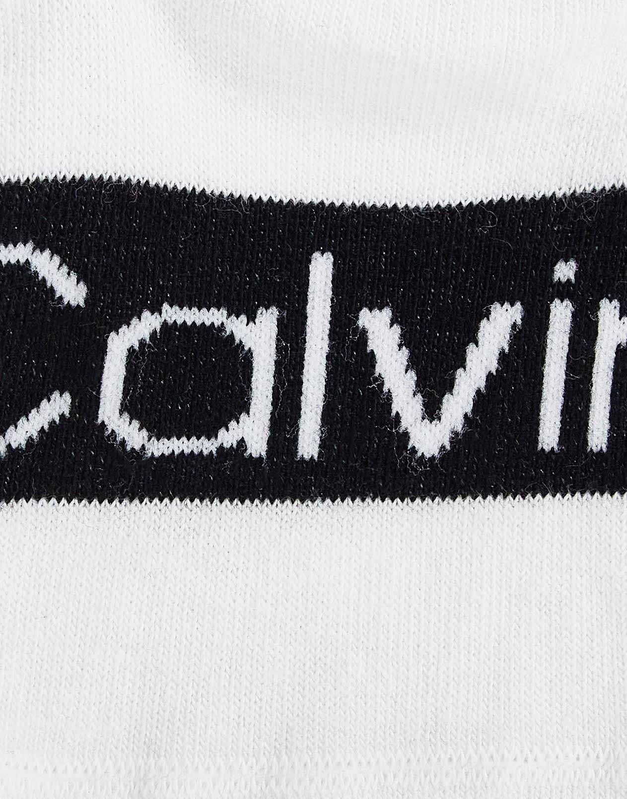 Calvin Klein 2 pack invisible socks in white/grey with logo