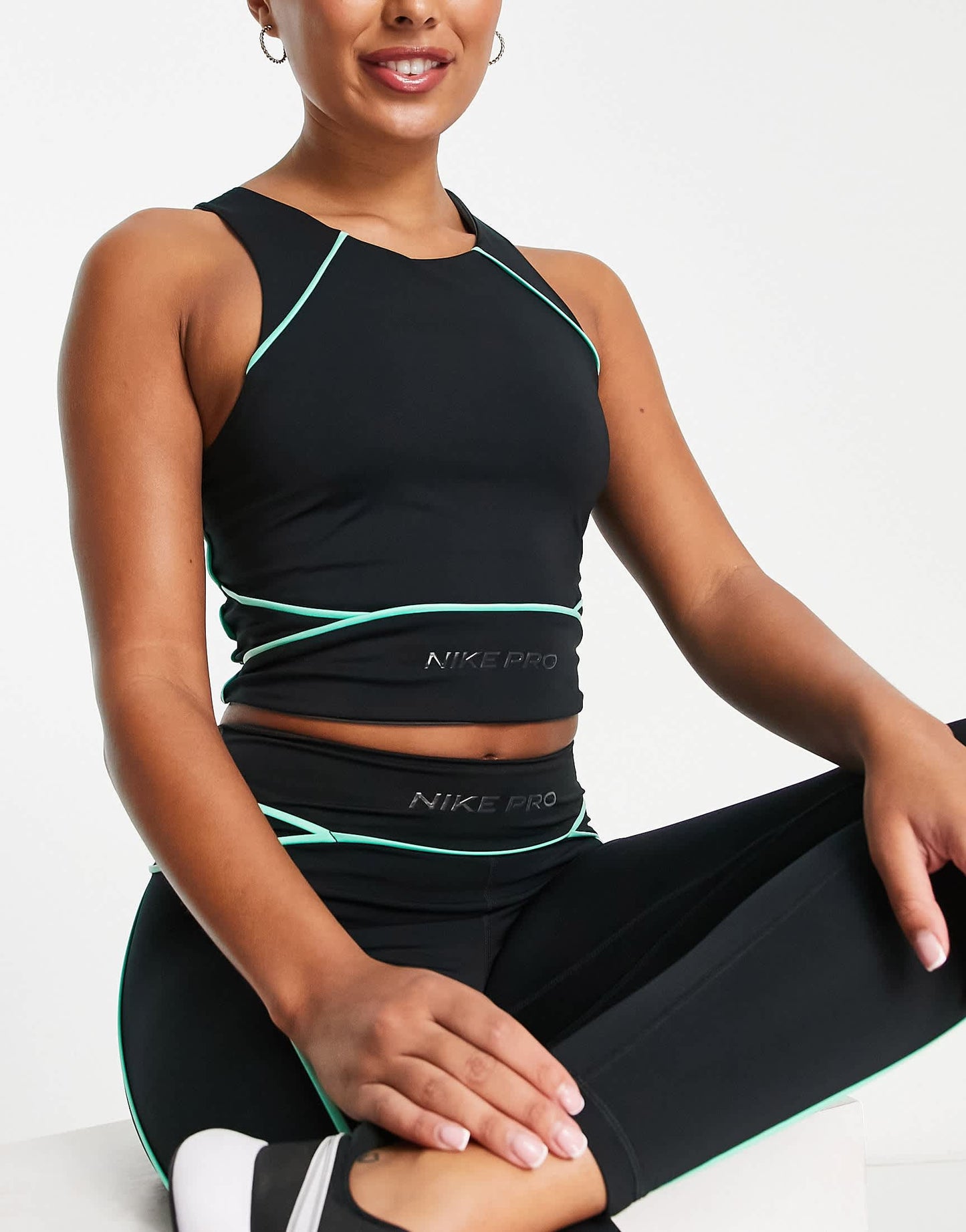Nike Pro Training Membership Dri-FIT cropped top in black