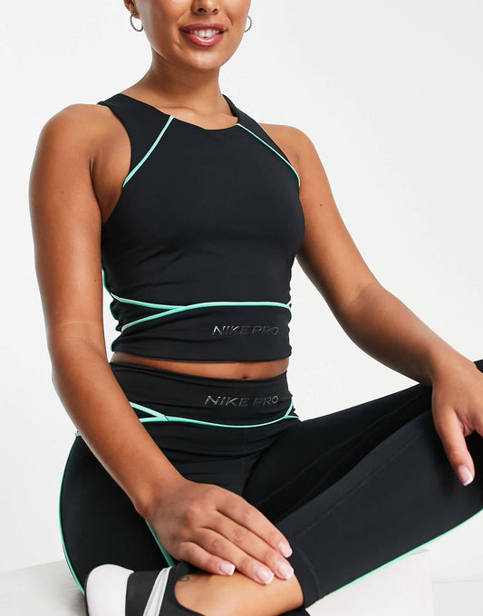 Nike Pro Training Membership Dri-FIT cropped top in black