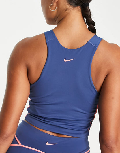 Nike Pro Training Membership Dri-FIT cropped top in blue