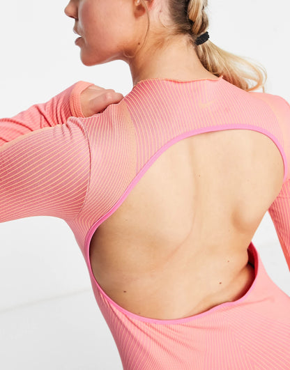 Nike Yoga Dri-FIT ADV reveal long sleeve top in pink