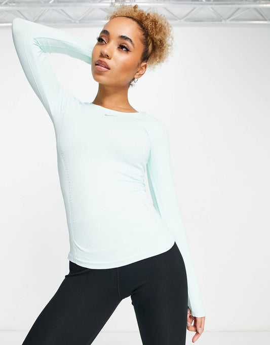 Nike Training Aura Dri-FIT ADV slim long sleeve top in mint green