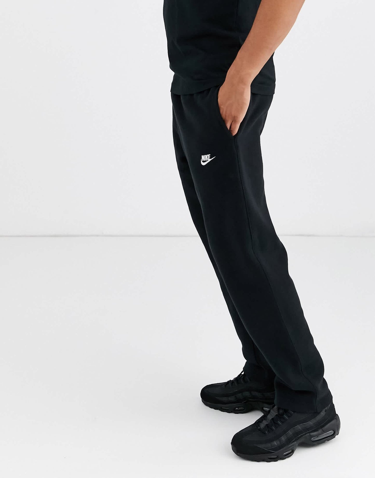Nike Club straight fit joggers in black