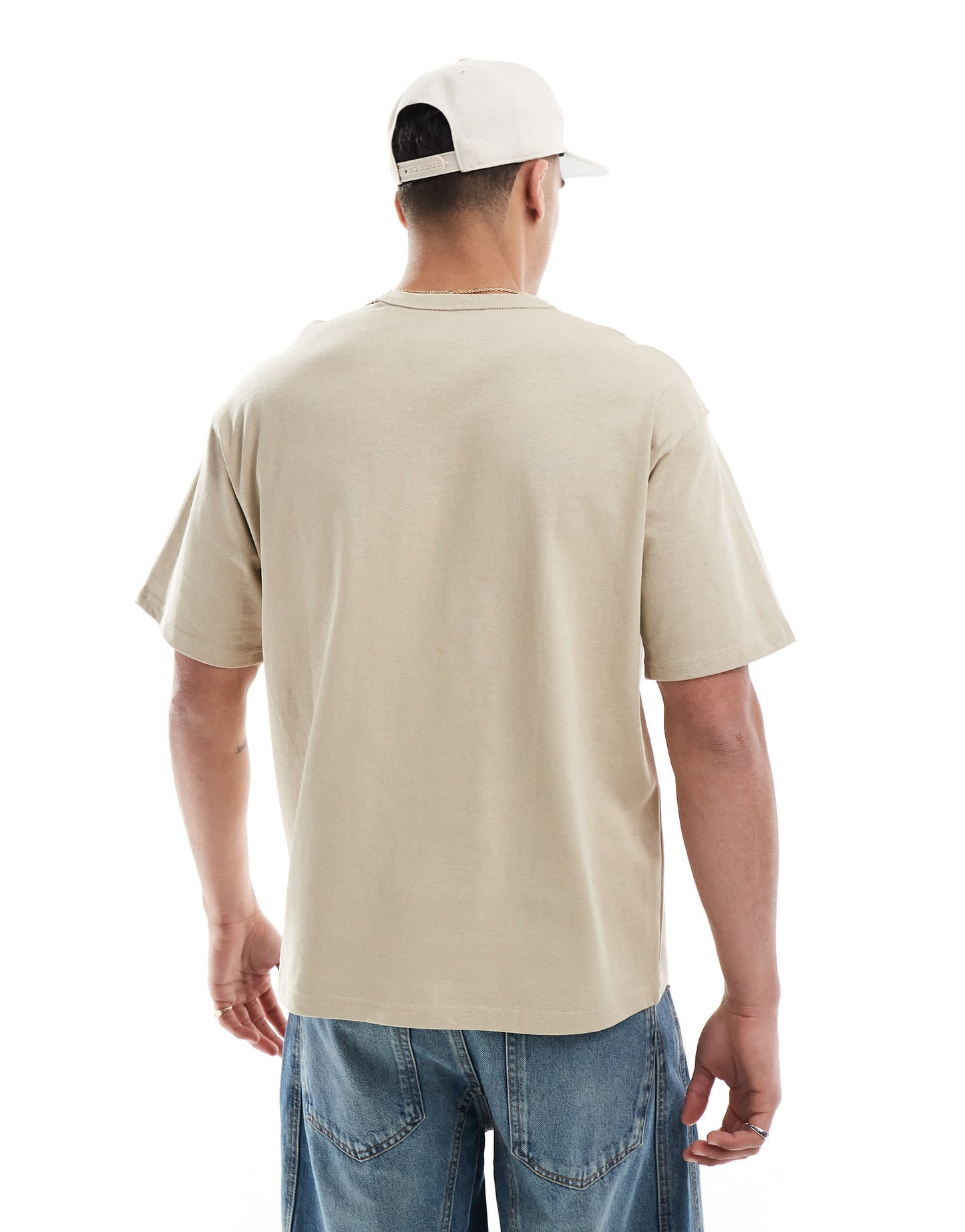 Pull&Bear oversized t-shirt in beige