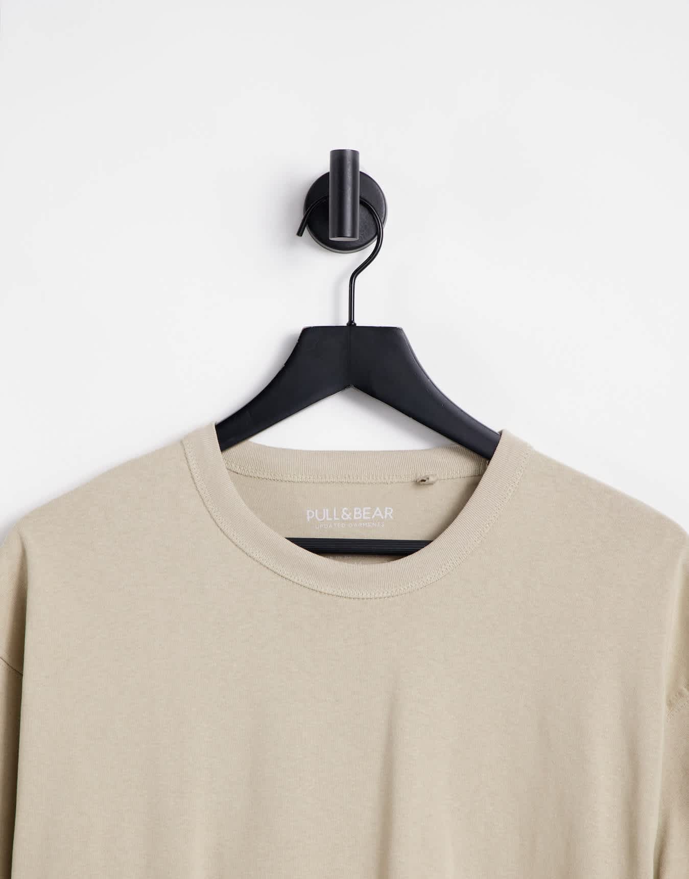 Pull&Bear oversized t-shirt in beige