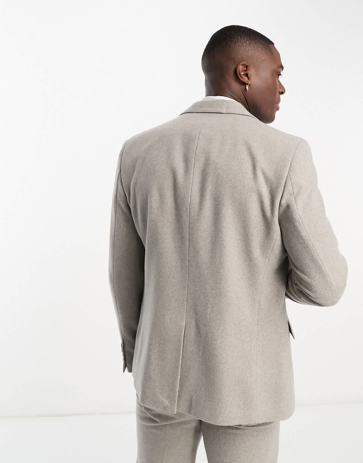 Harry Brown Wedding wool mix slim fit suit jacket in light grey