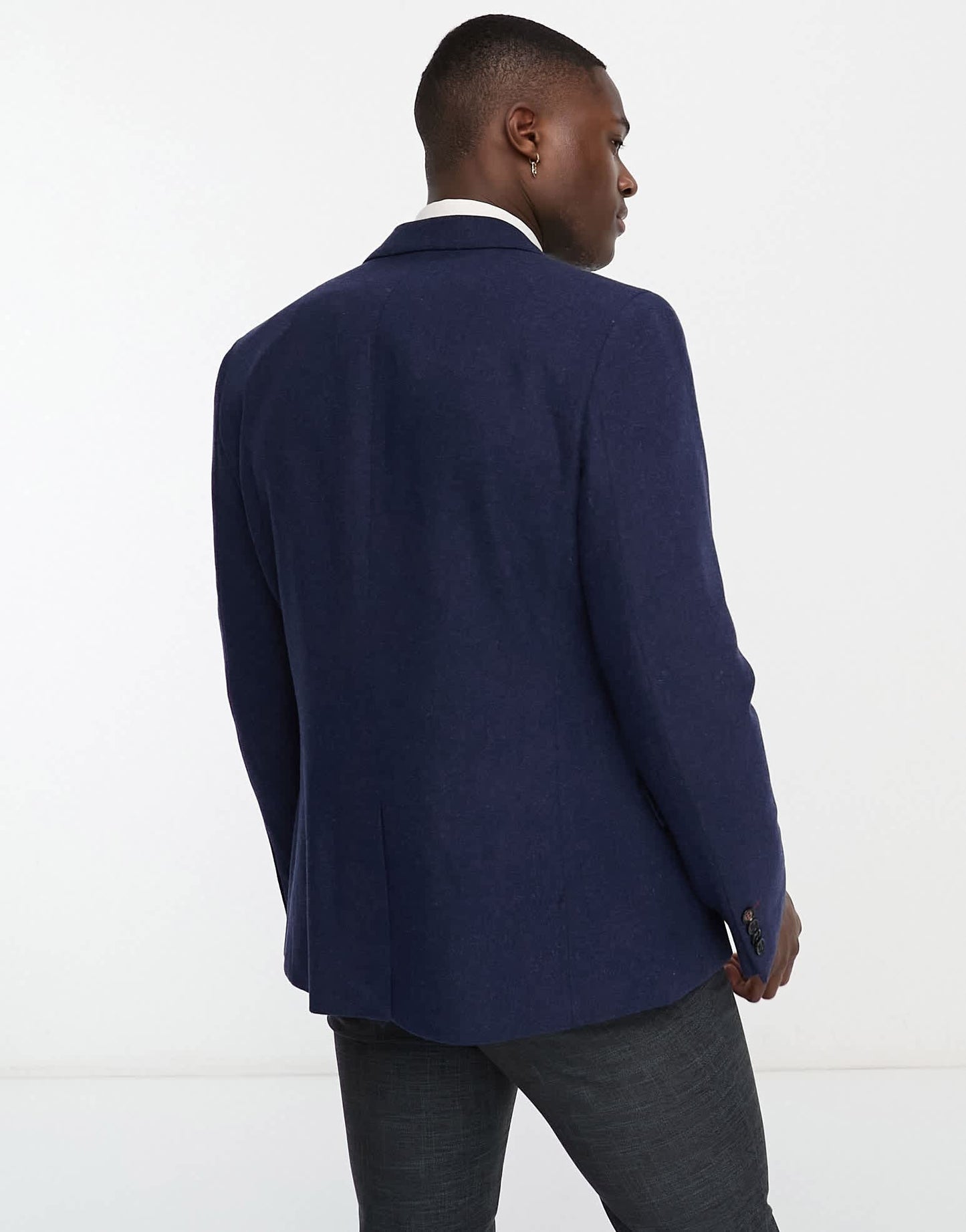 Harry Brown Wedding wool mix slim fit suit jacket in navy