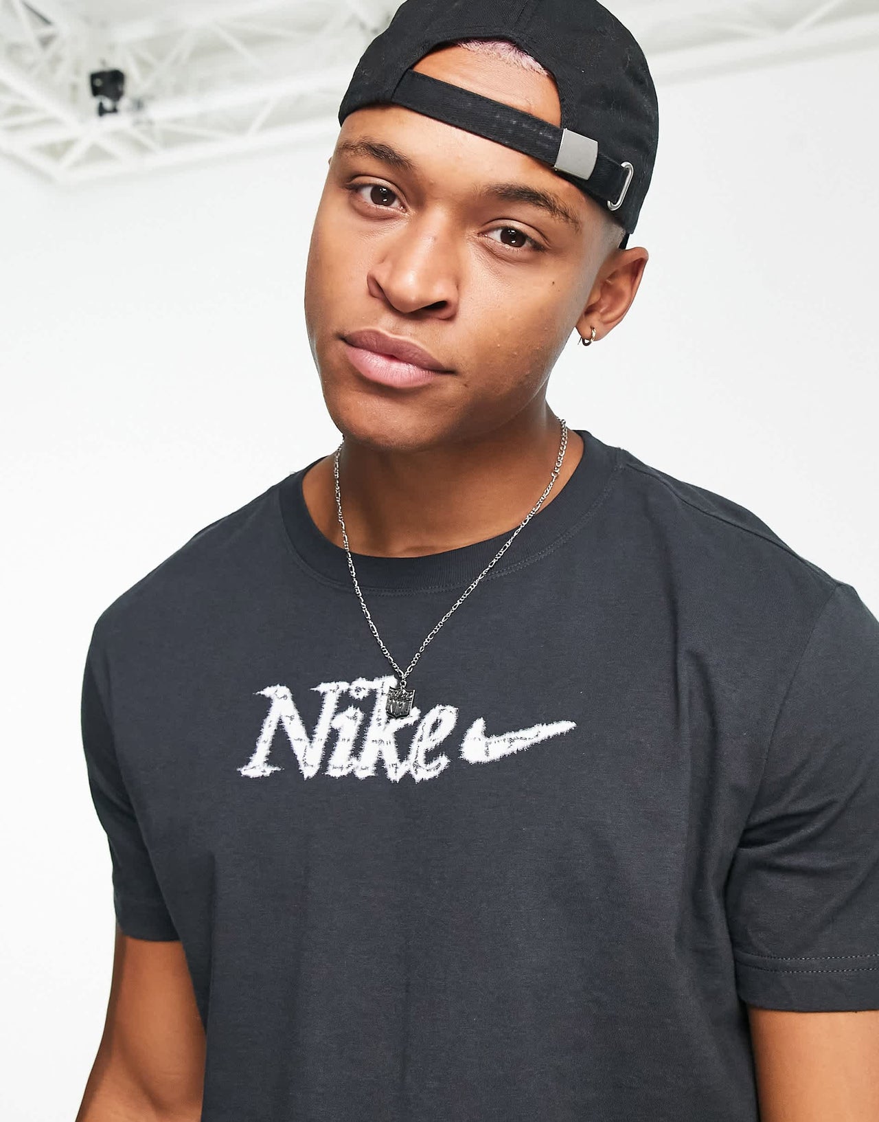 Nike Essential cropped t-shirt in black