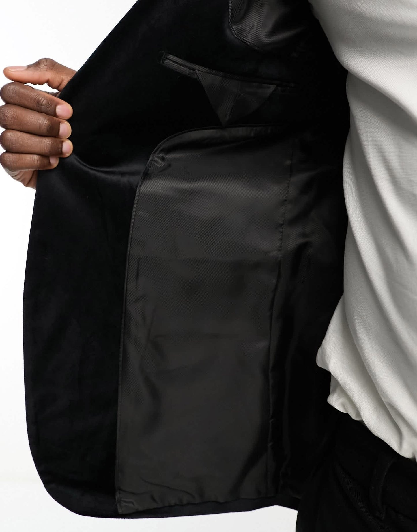 French Connection suit jacket in black velvet