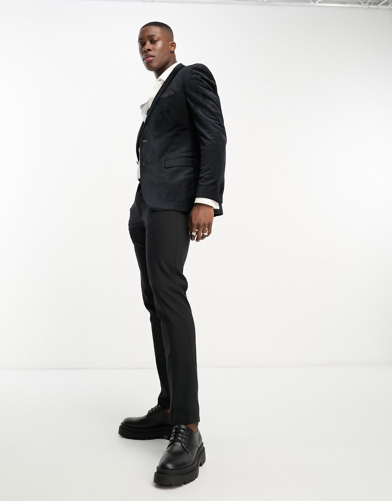 French Connection suit jacket in black velvet