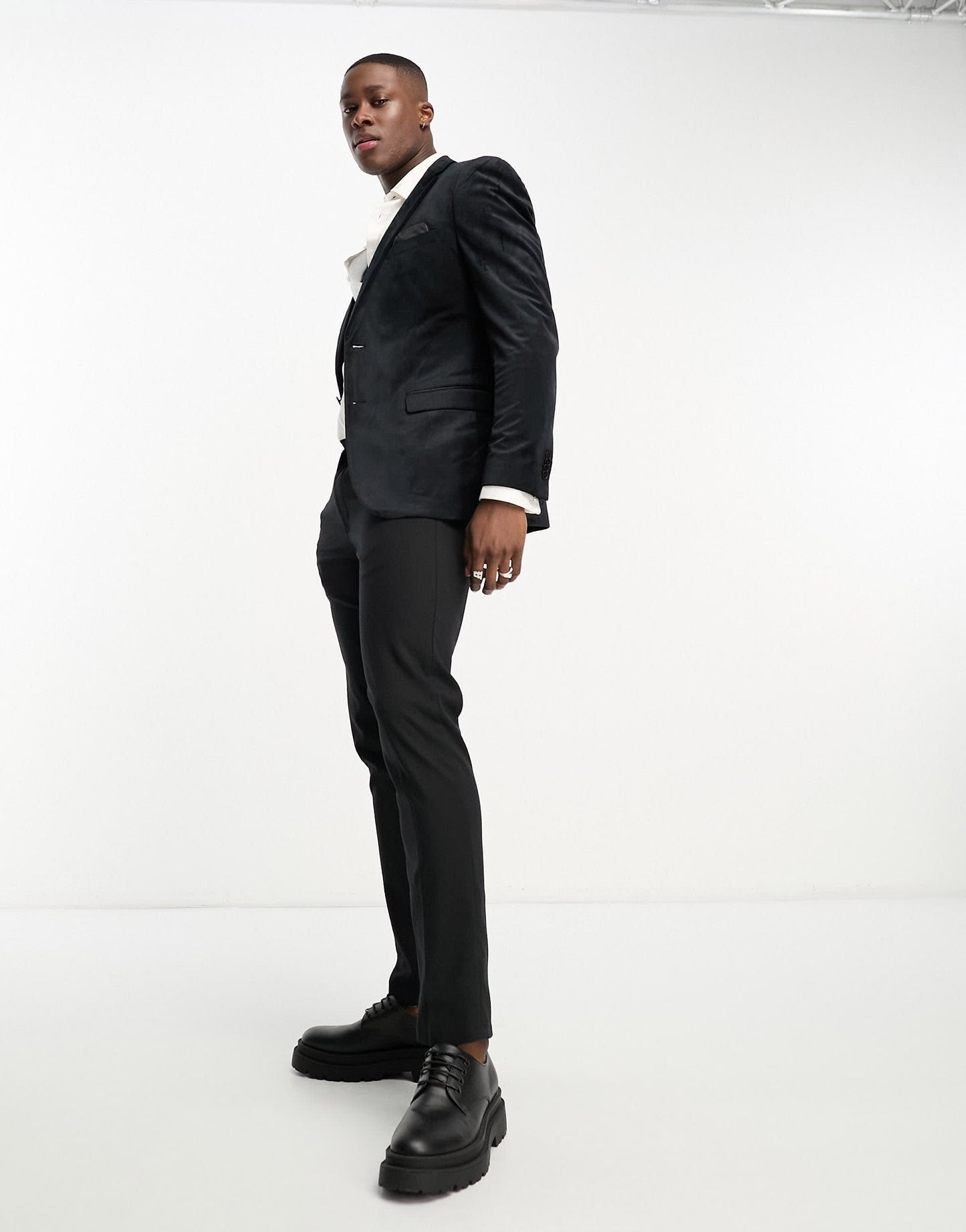 French Connection suit jacket in black velvet