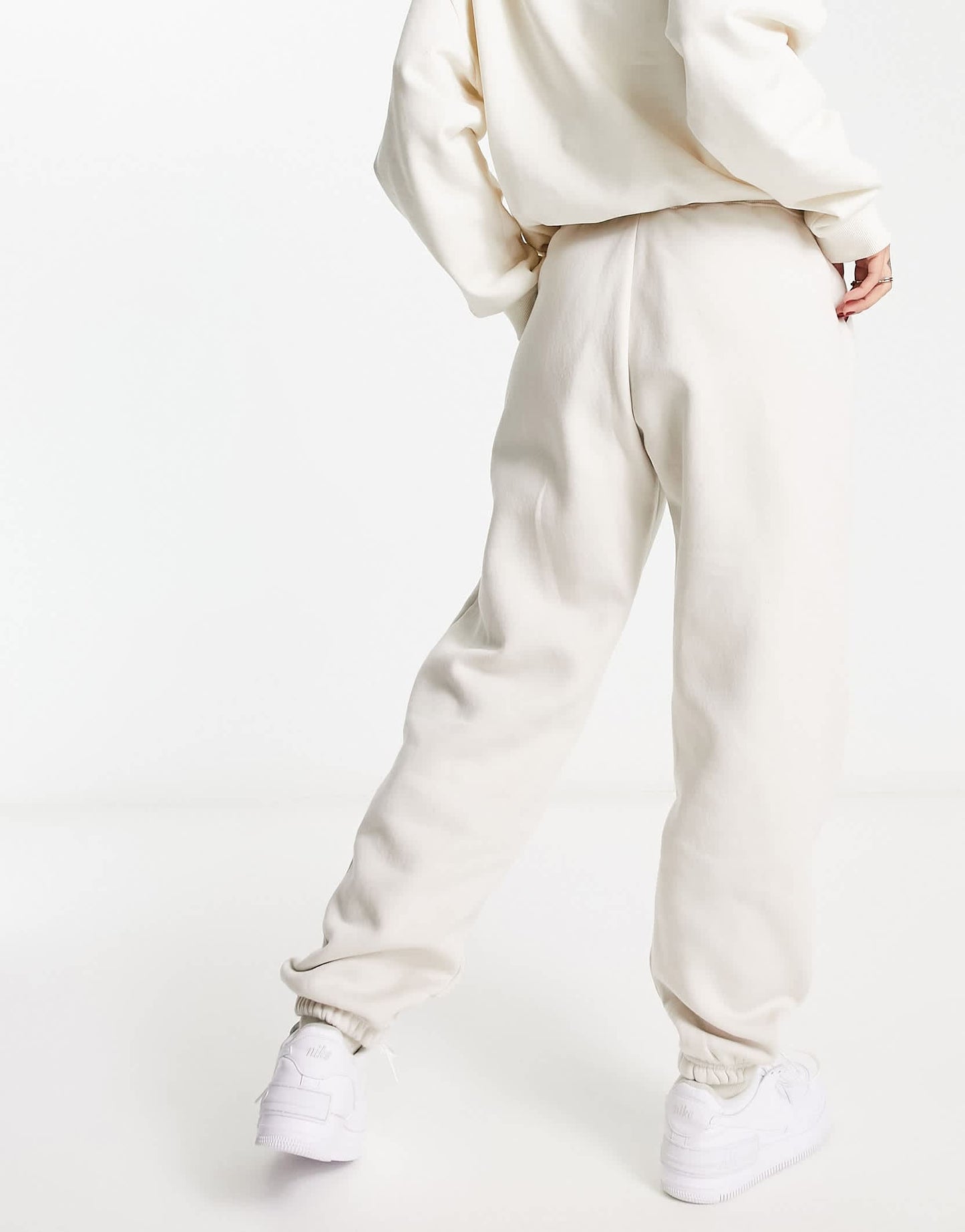 Nike Midi Swoosh phoenix fleece joggers in light orewood brown