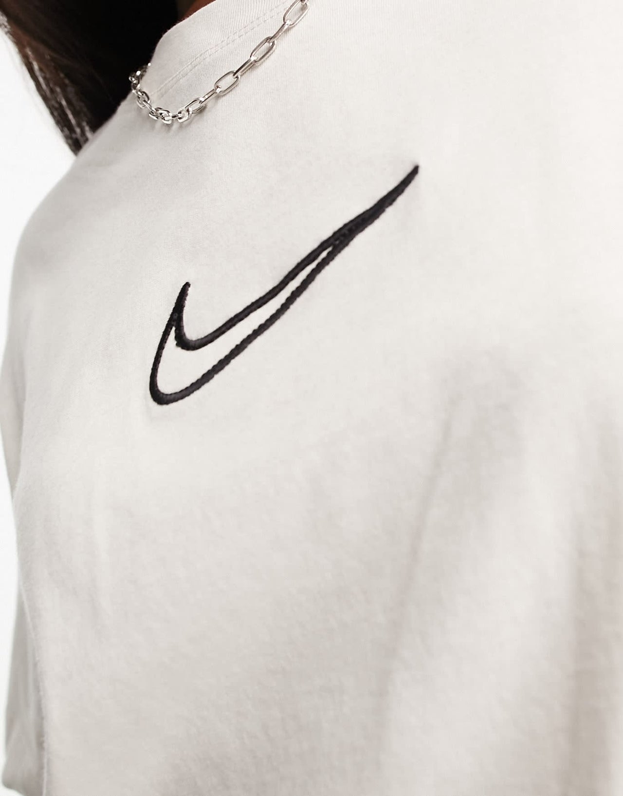 Nike Midi Swoosh t-shirt in light orewood brown