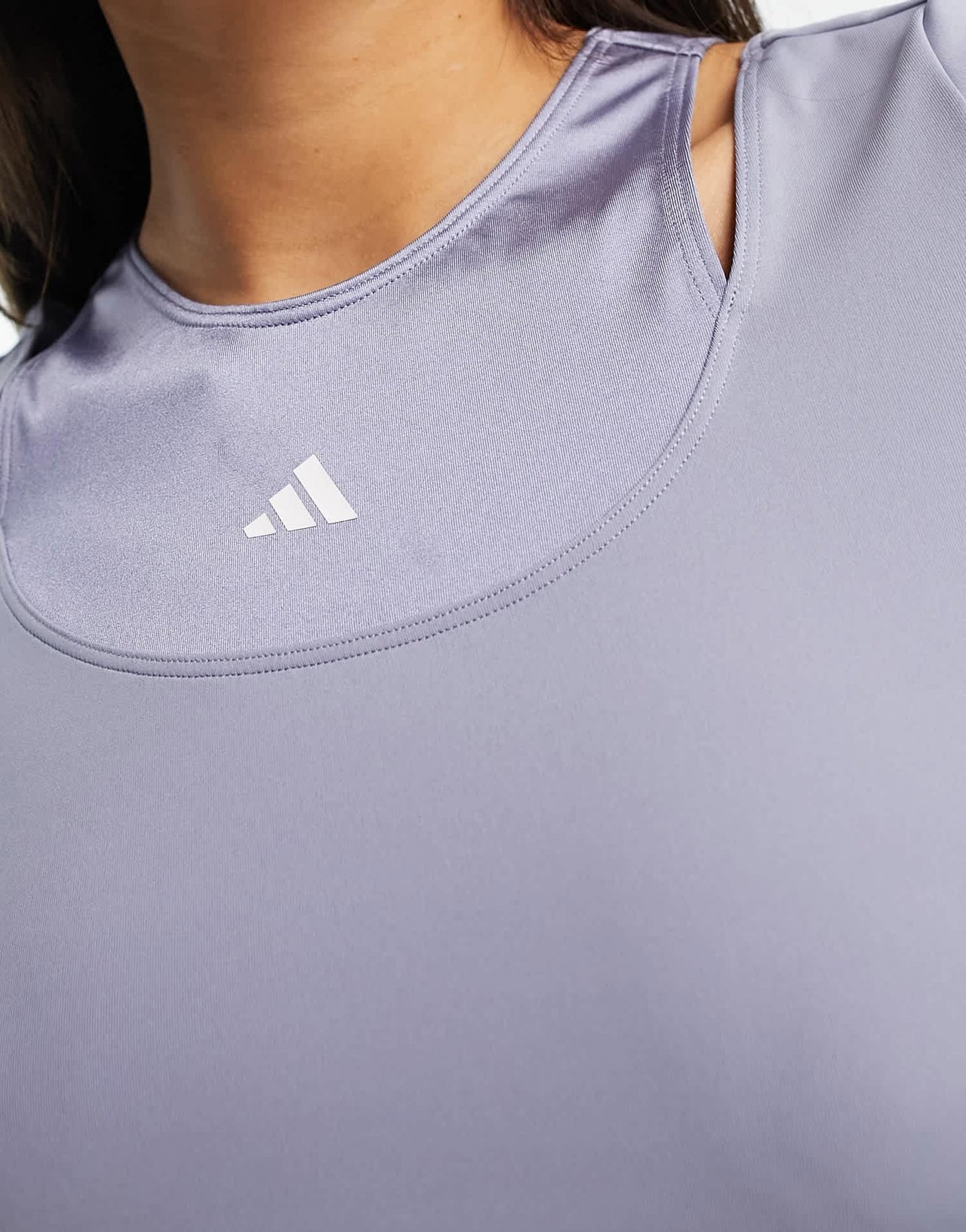 adidas Training HIIT cropped t-shirt in blue
