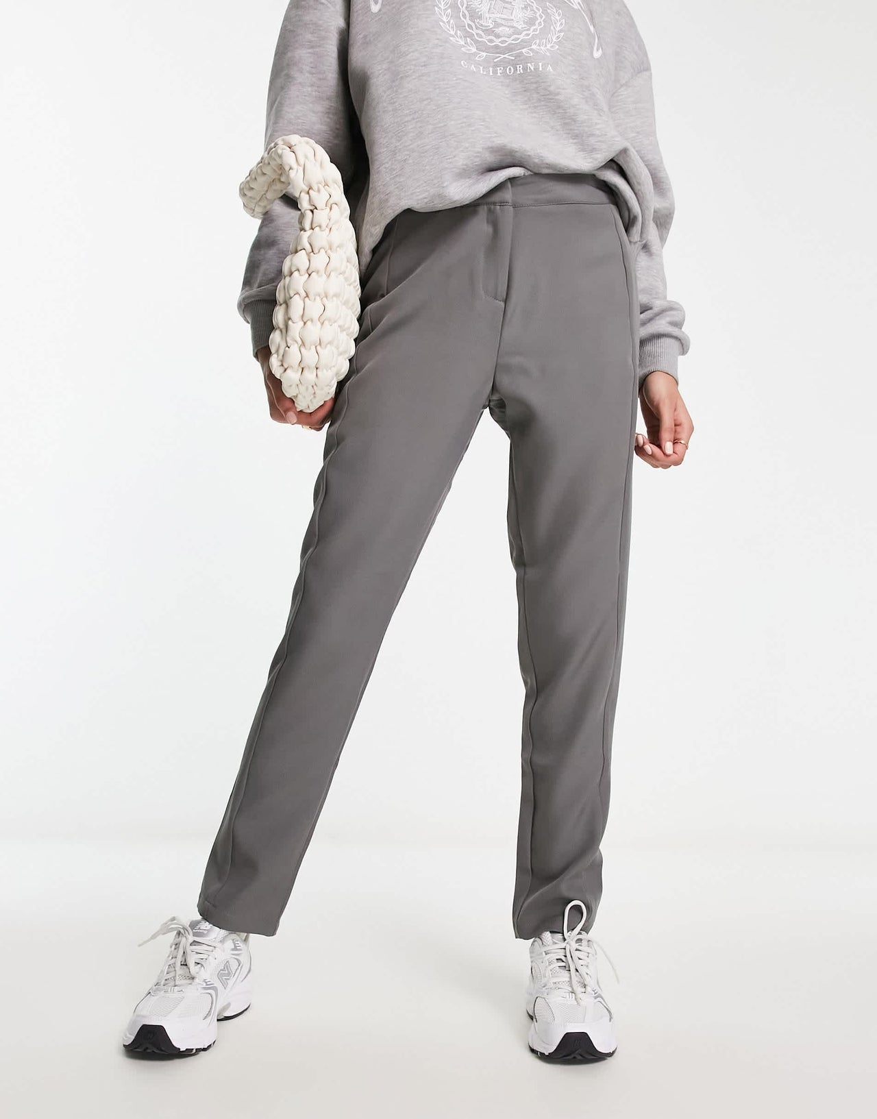 Unique21 high waisted trousers co-ord in grey
