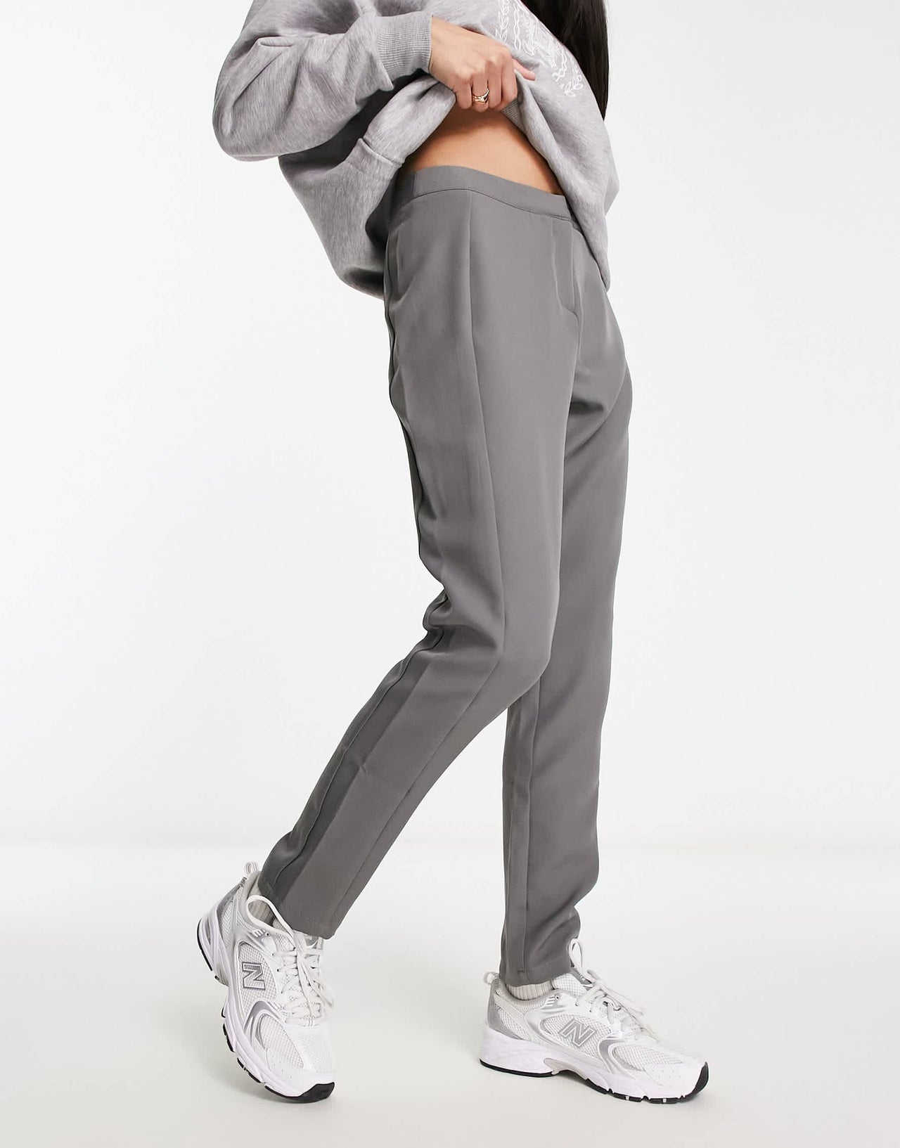 Unique21 high waisted trousers co-ord in grey