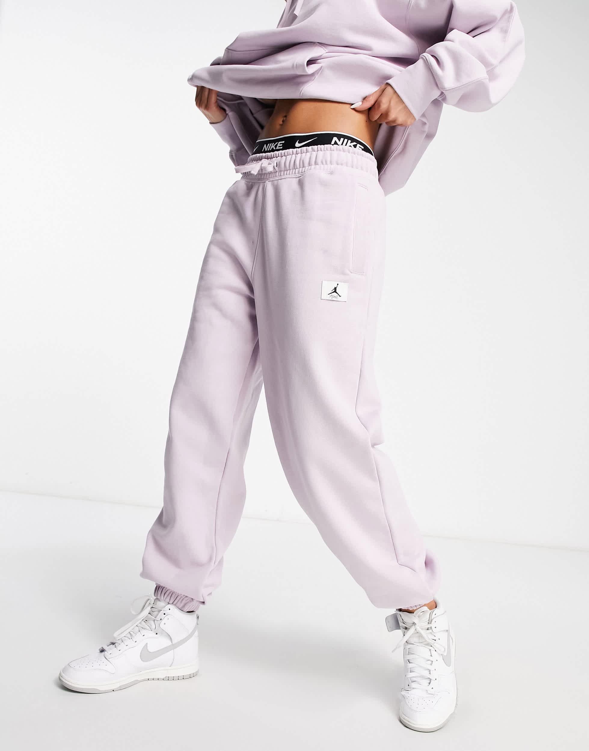 Jordan Flight fleece joggers in lilac