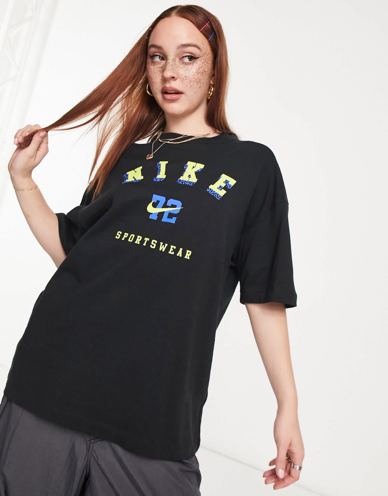 Nike Sportswear varsity logo t-shirt in black