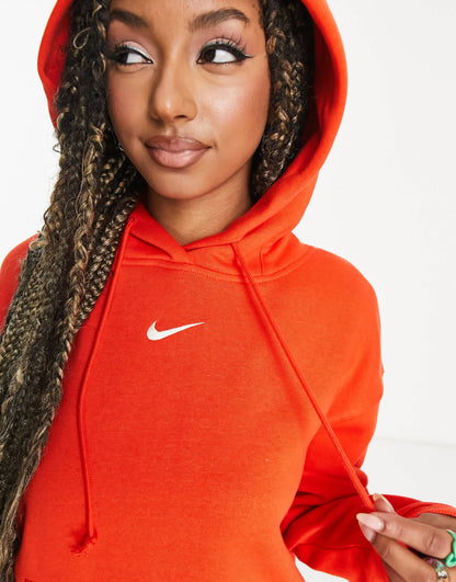 Nike Mini Swoosh hoodie in red