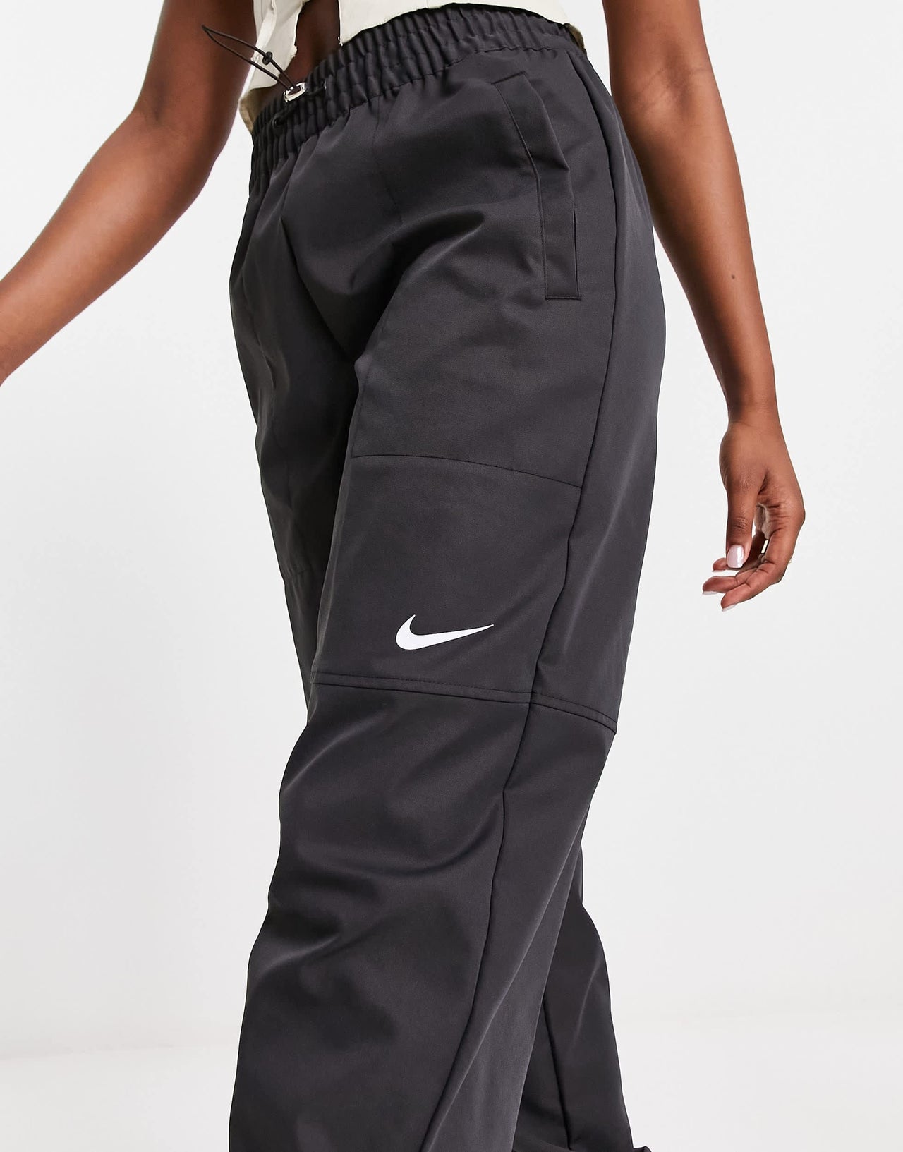 Nike Swoosh woven cargo trousers in black
