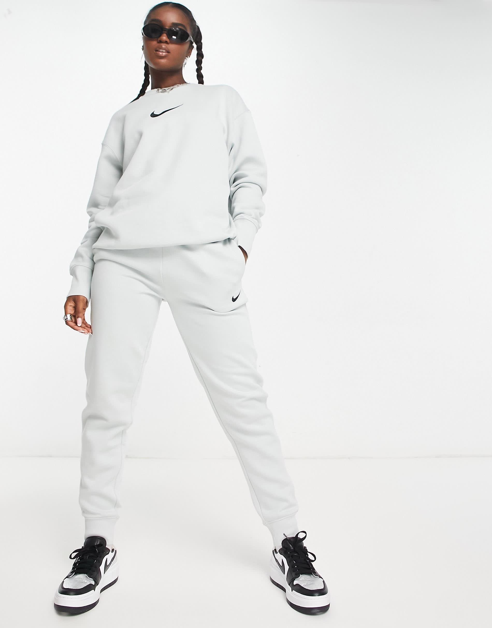 Nike Midi Swoosh joggers in silver