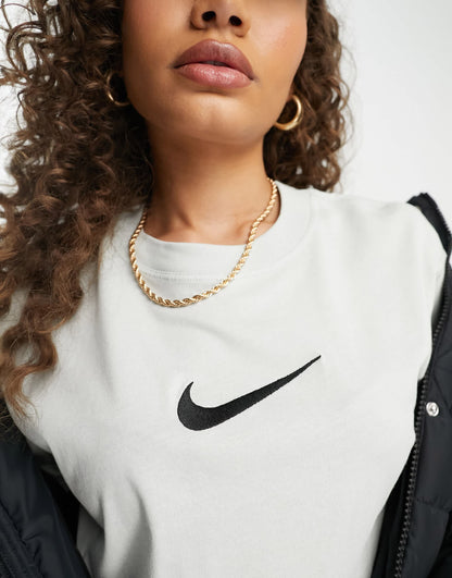 Nike Midi Swoosh t-shirt in silver
