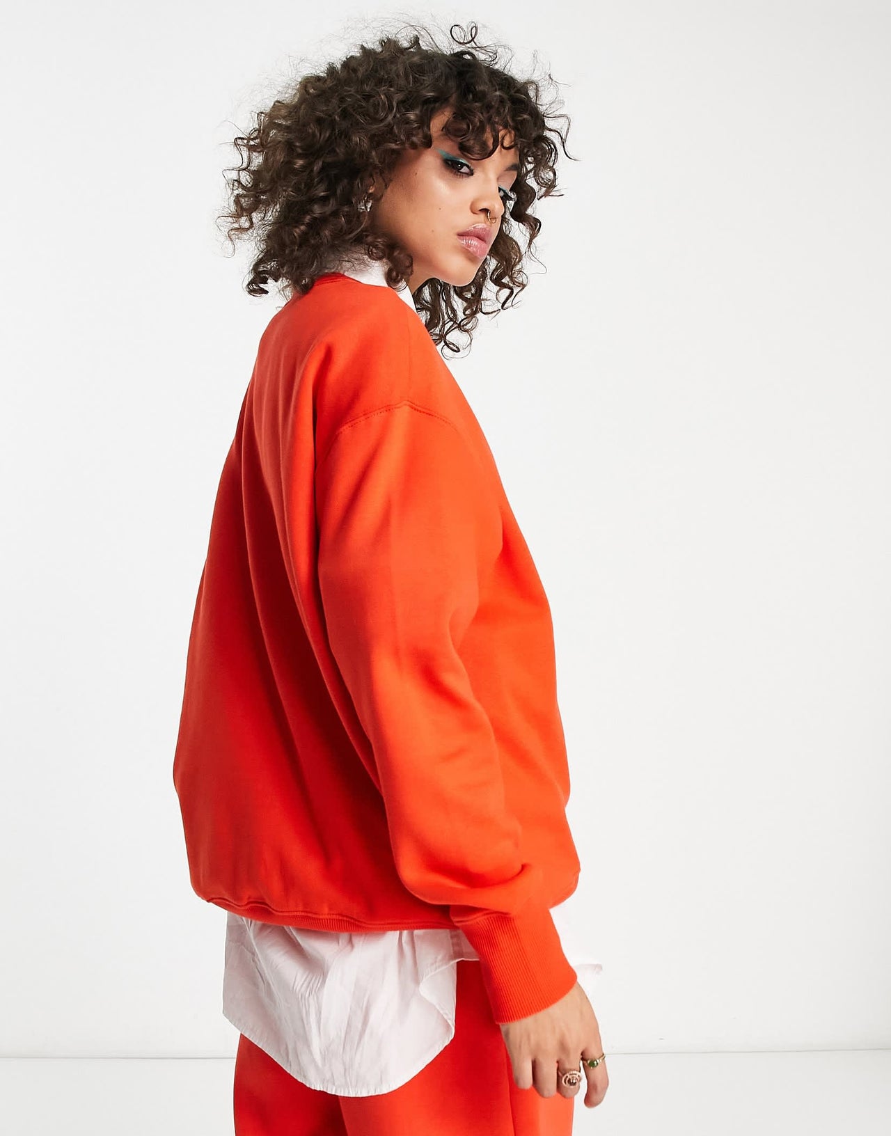 Nike Phoenix Fleece oversized sweatshirt in red