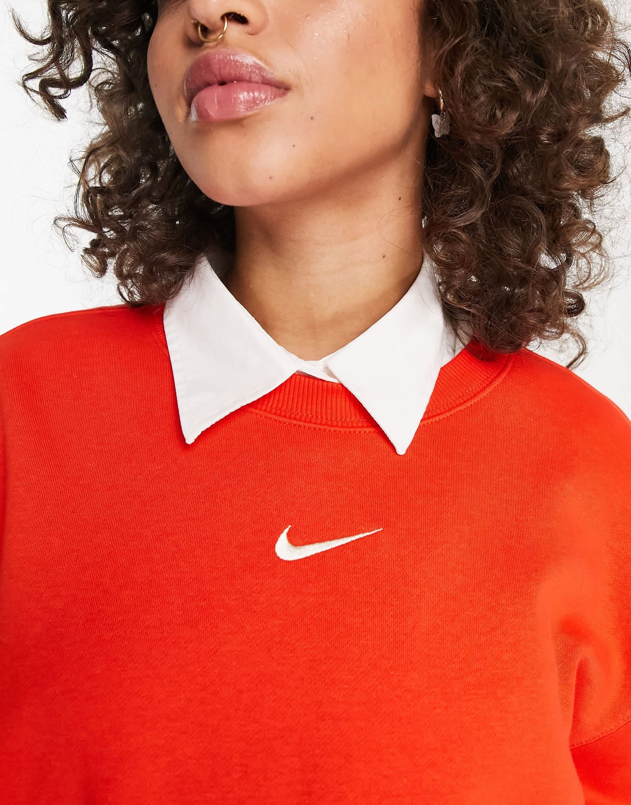 Nike Phoenix Fleece oversized sweatshirt in red