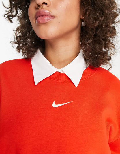 Nike Phoenix Fleece oversized sweatshirt in red