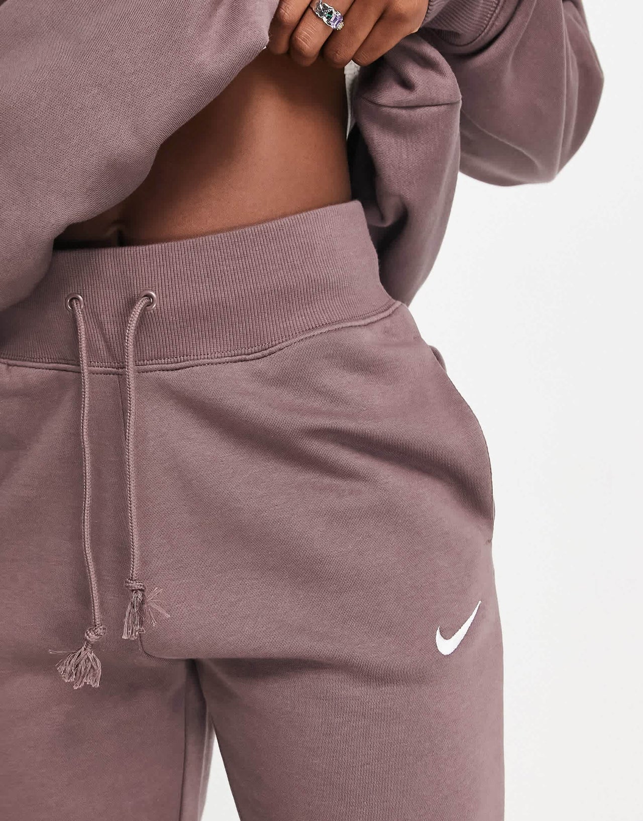 Nike Midi Swoosh joggers in plum