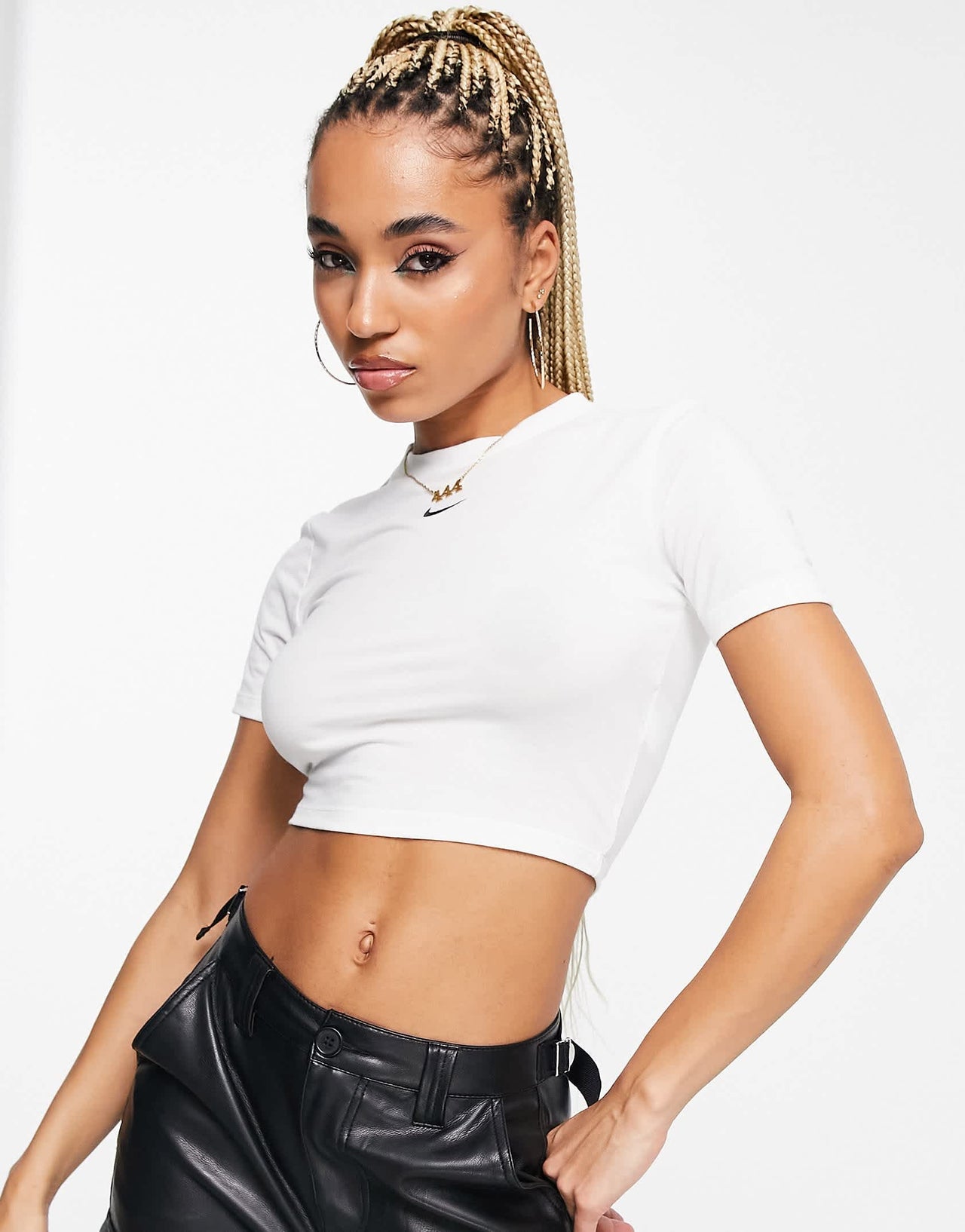 Nike Essential crop t-shirt in white