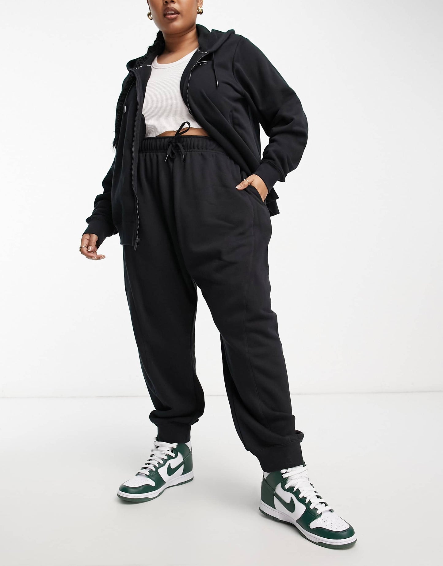 Nike Air Plus fleece joggers in black