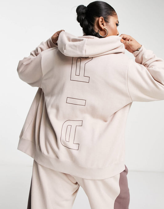 Nike Air Plus fleece hoodie in stone