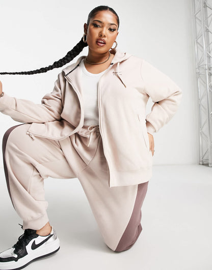 Nike Air Plus fleece hoodie in stone