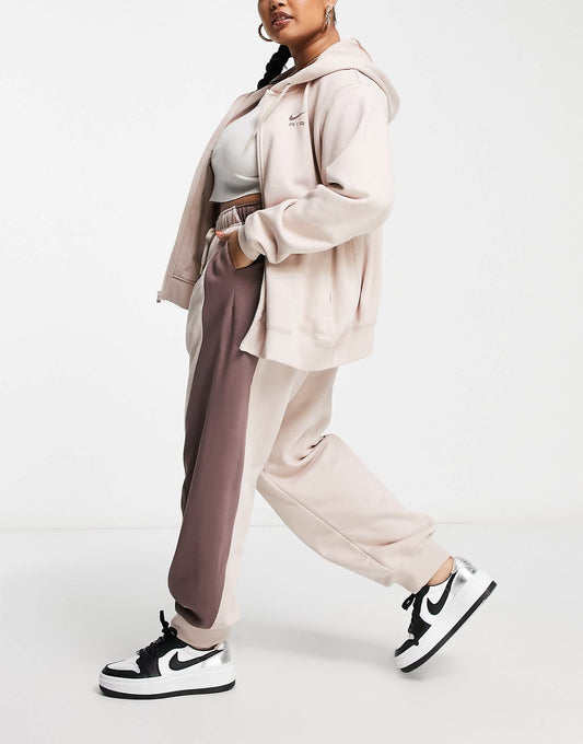 Nike Air Plus fleece joggers in stone