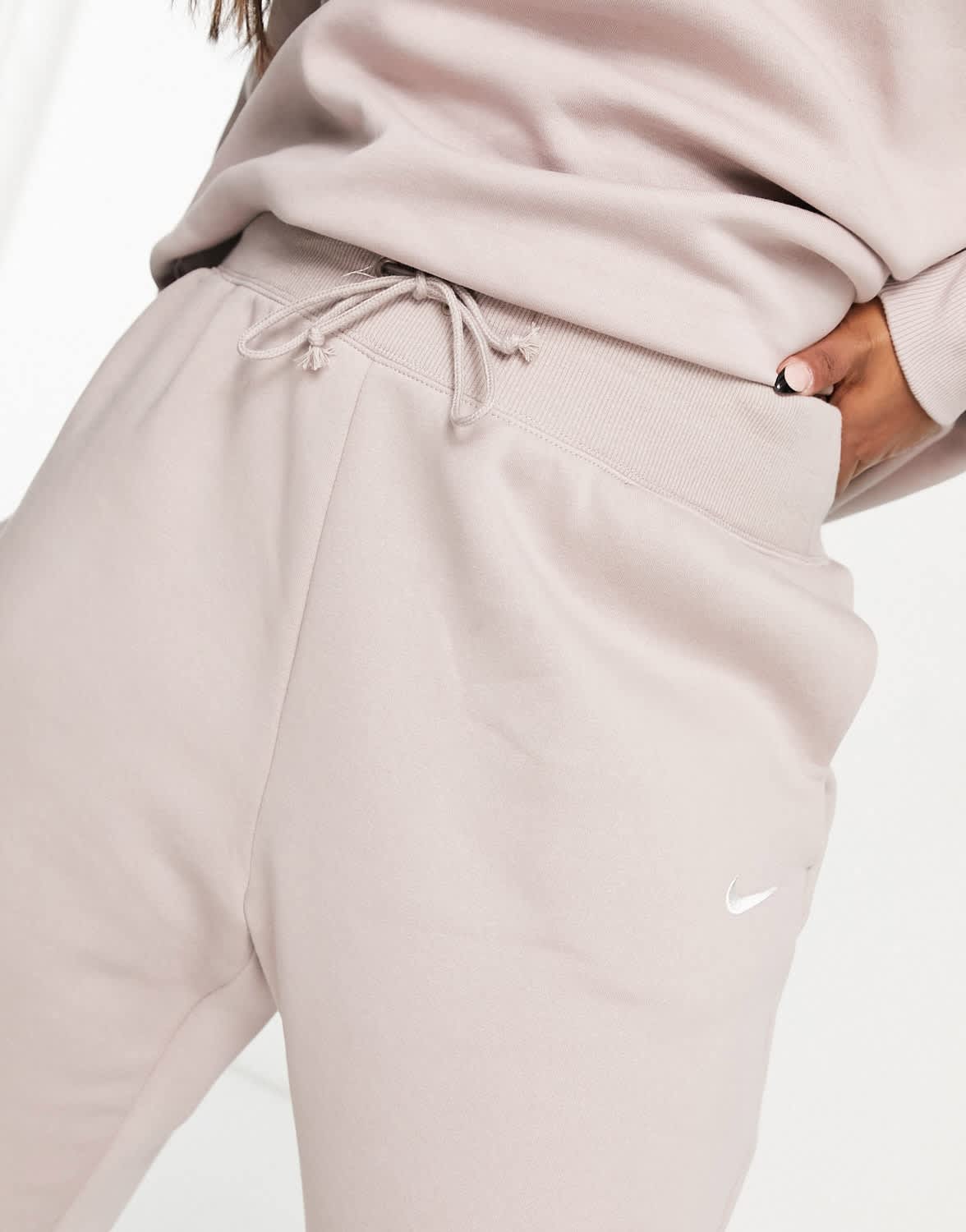 Nike Plus Phoenix joggers in stone