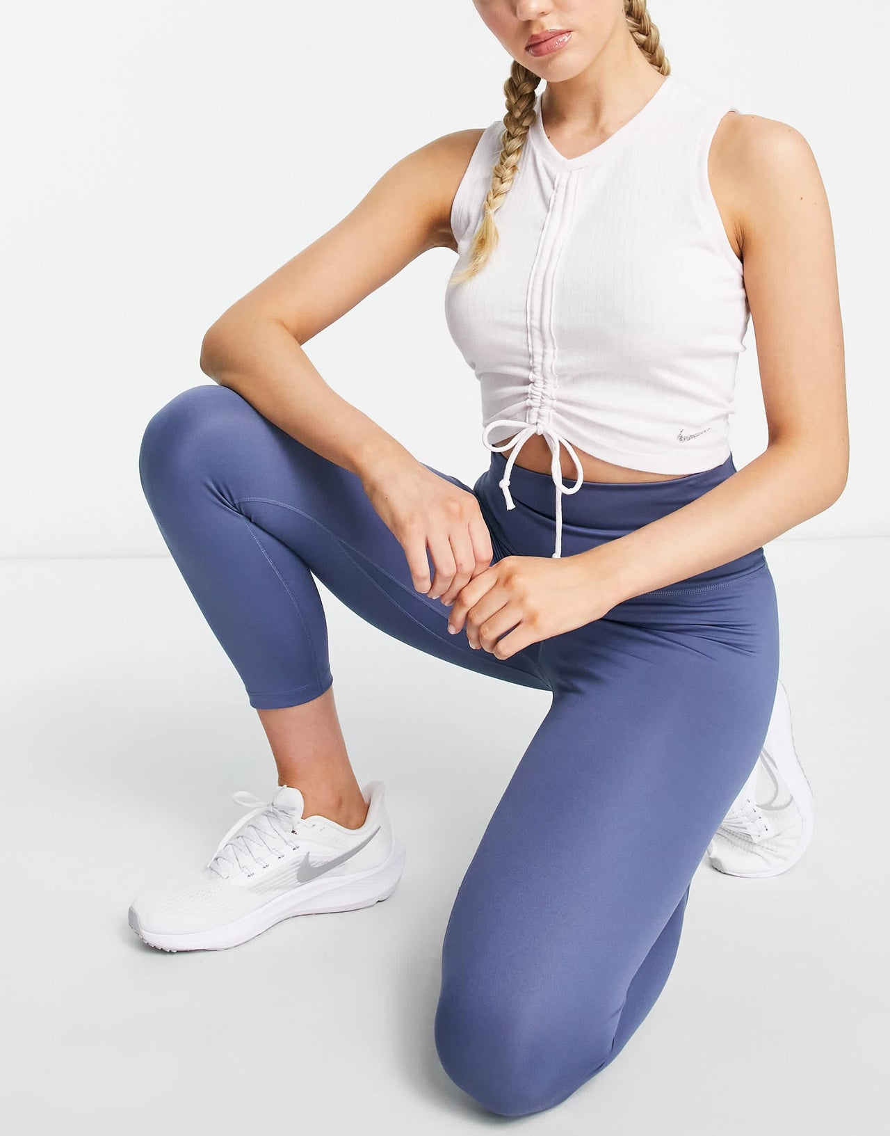 Nike Yoga Dri-FIT tie cord vest in light pink