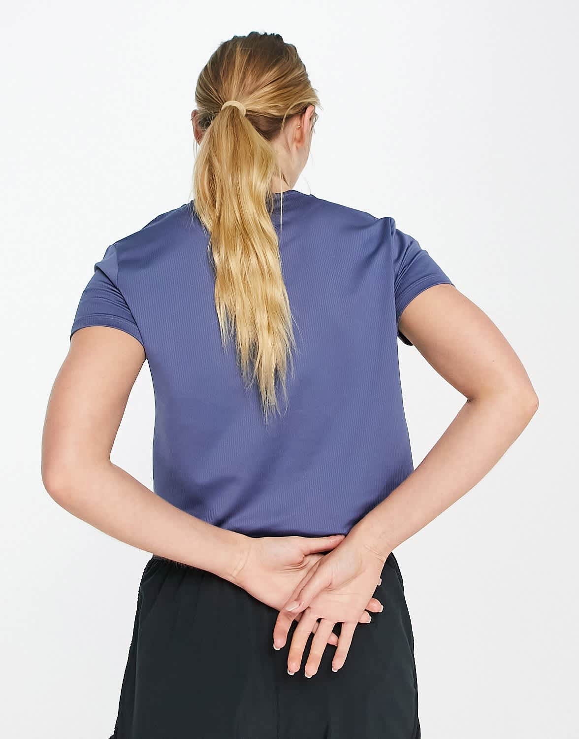 Nike Running V neck t-shirt in blue