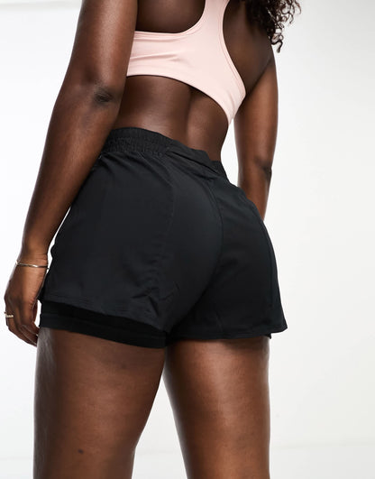 Nike Training One Dri-FIT 3inch 2in1 shorts in black