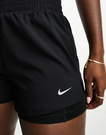 Nike Training One Dri-FIT 3inch 2in1 shorts in black