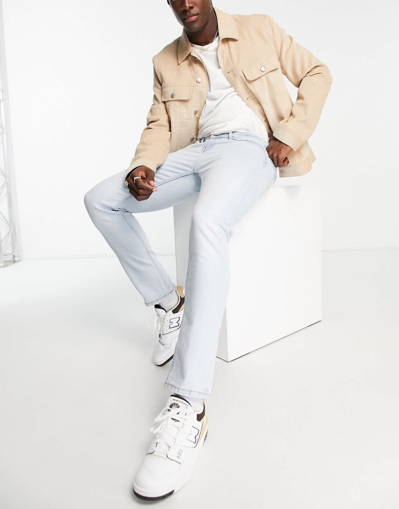Pull&Bear slim jeans in light blue
