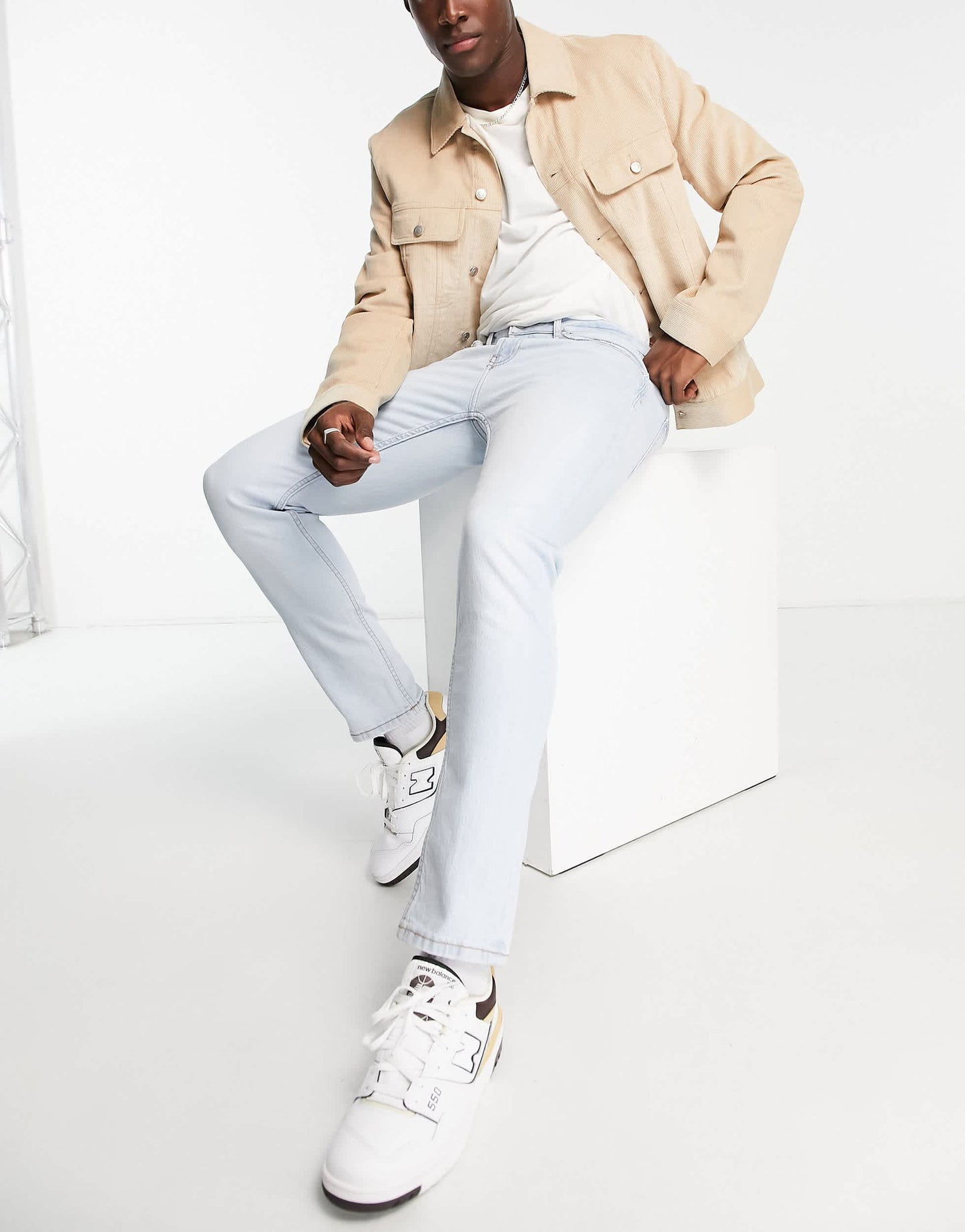 Pull&Bear slim jeans in light blue