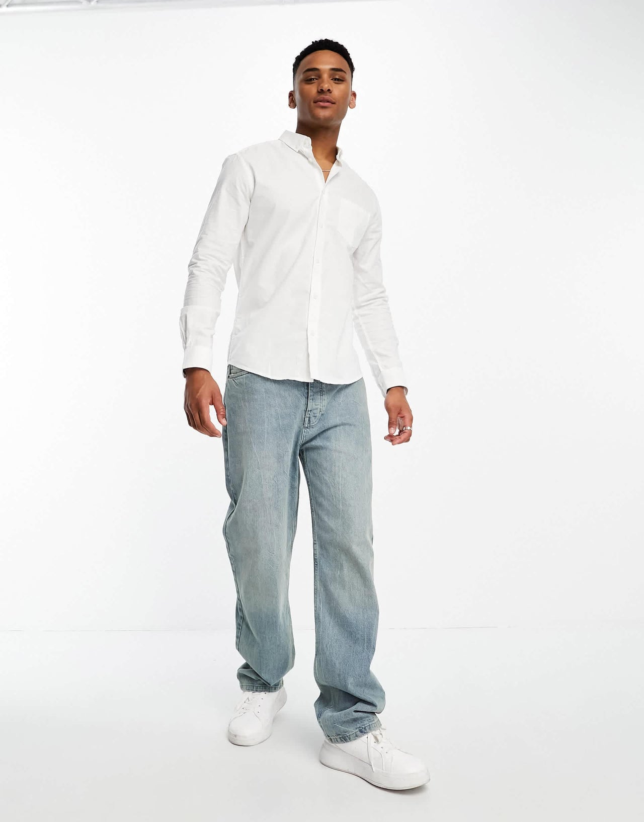 ONLY & SONS oxford shirt in white