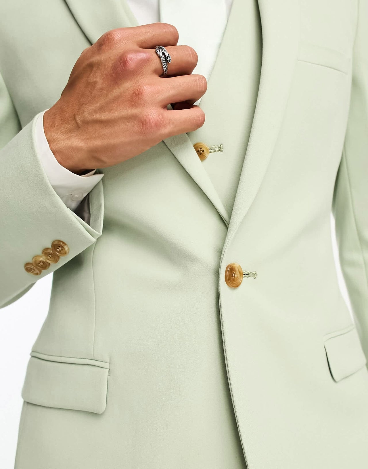 ASOS DESIGN super skinny suit jacket in sage
