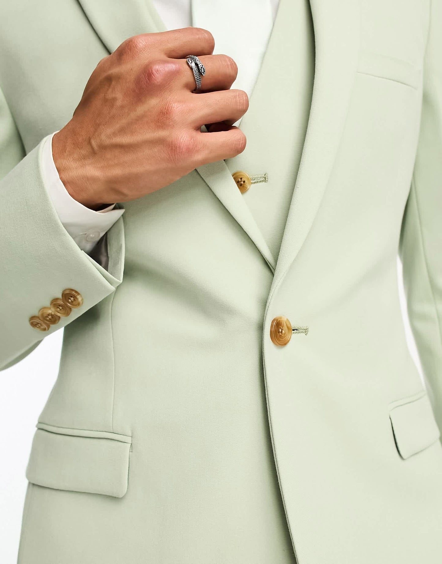 ASOS DESIGN super skinny suit jacket in sage