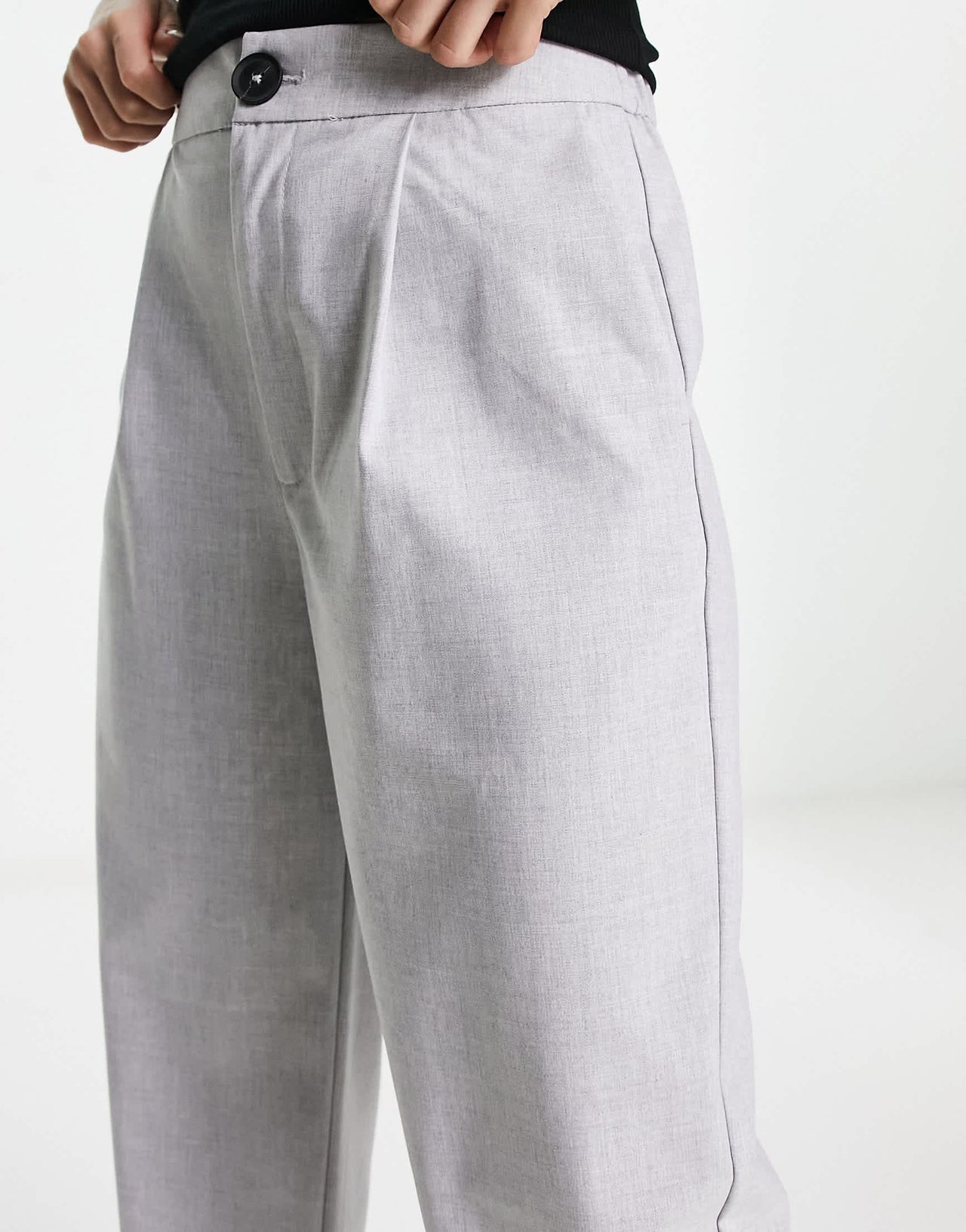 Stradivarius wide leg relaxed dad trouser in grey