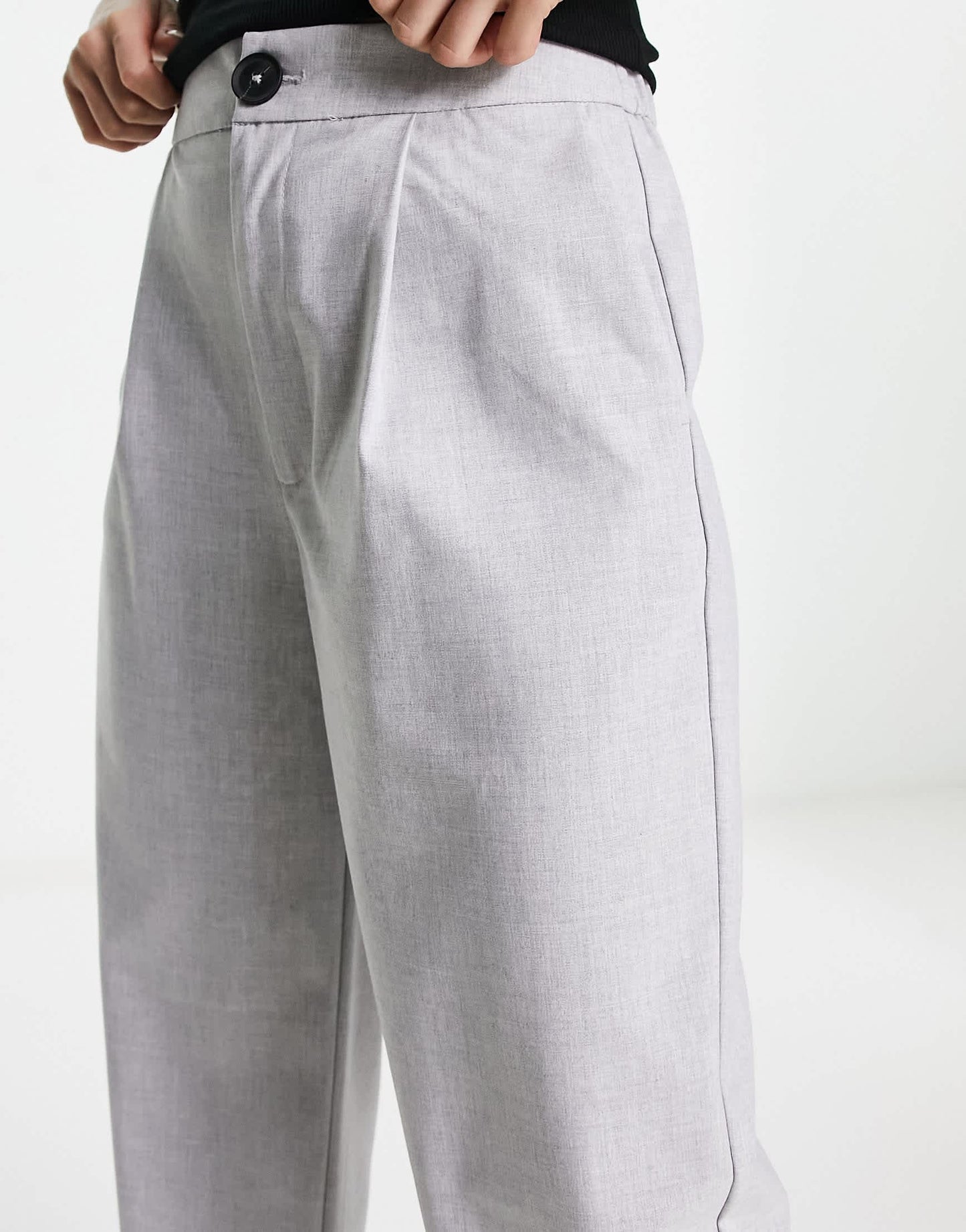 Stradivarius wide leg relaxed dad trouser in grey