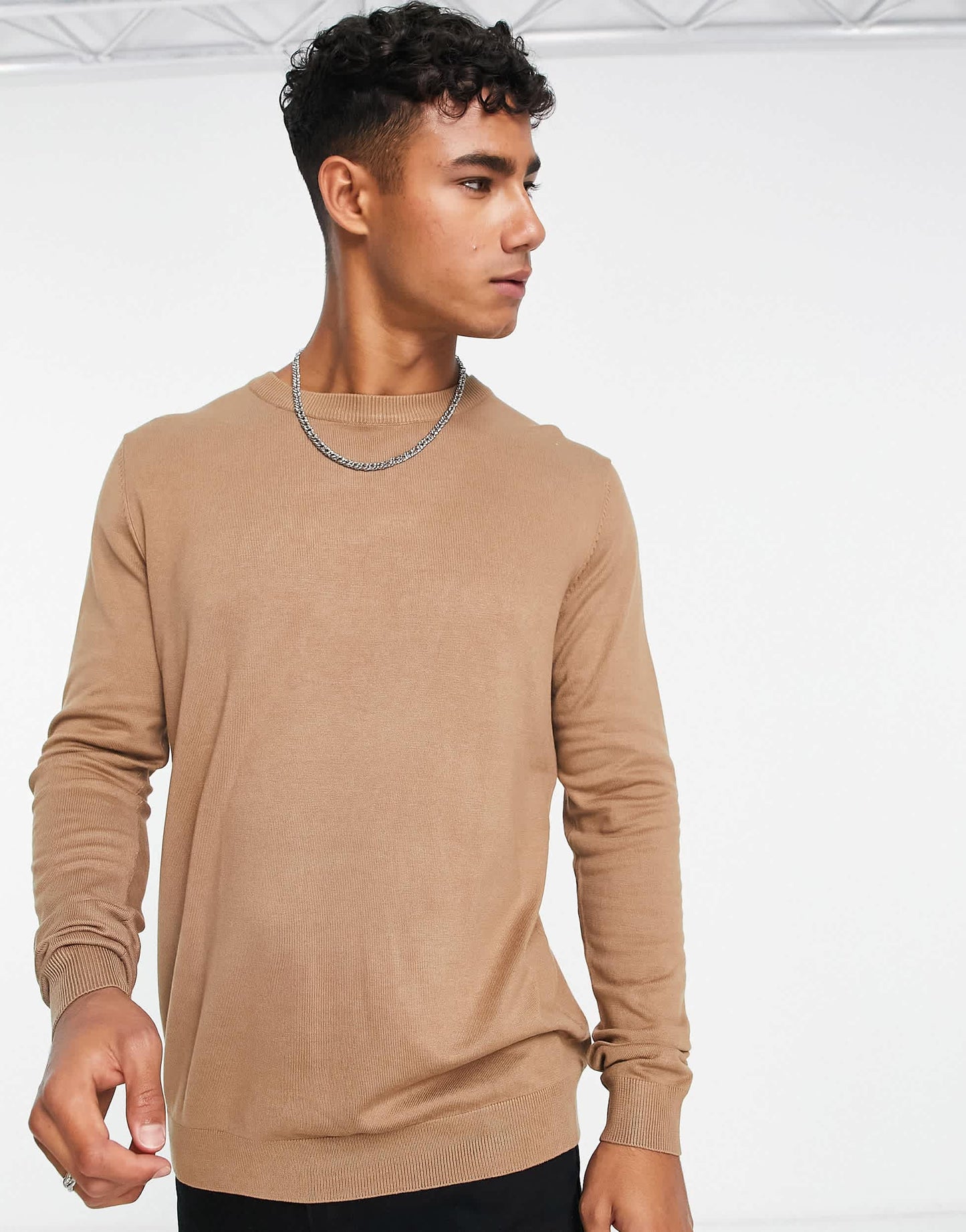 Pull&Bear relaxed fit jumper in beige