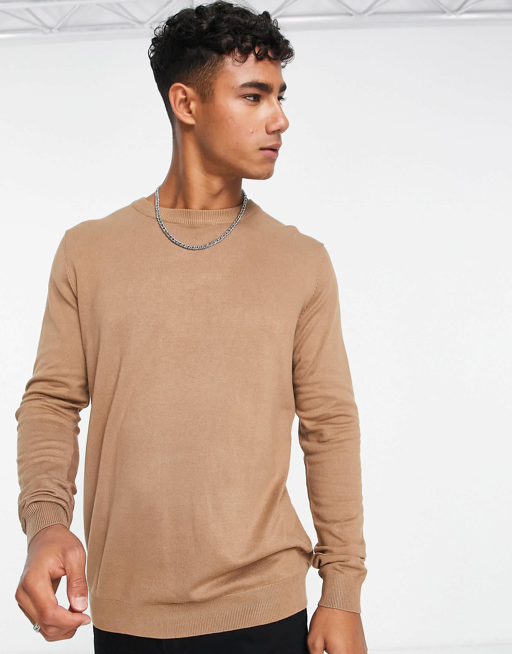Pull&Bear relaxed fit jumper in beige